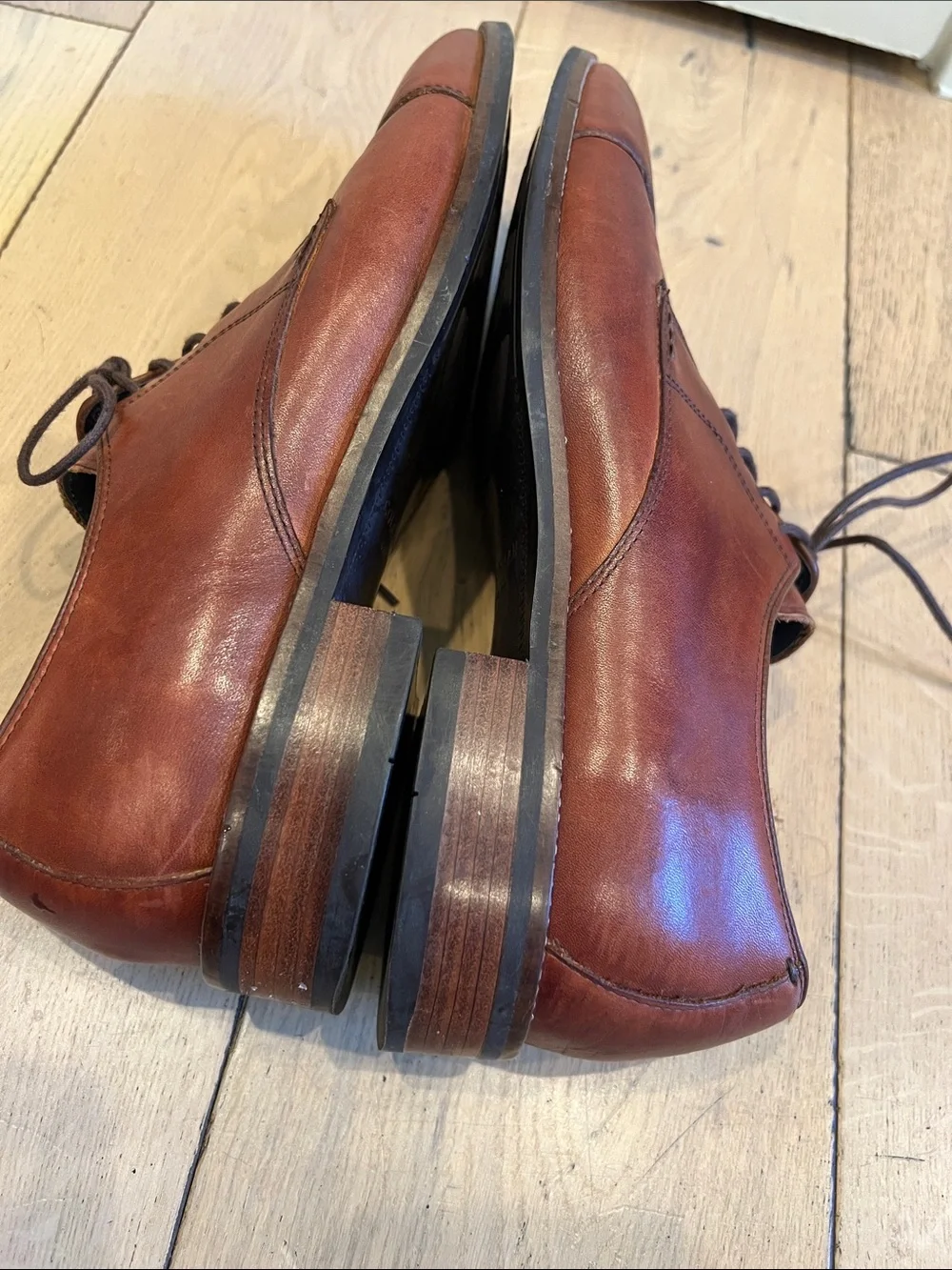 Cole Haan Men’s Chestnut Brown Leather Derby Shoes